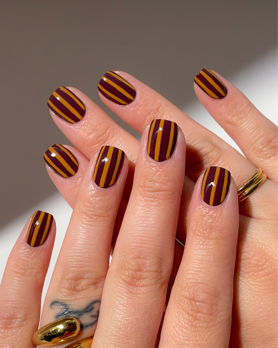 Quick Drying Caramel & Blackberry Mani Set