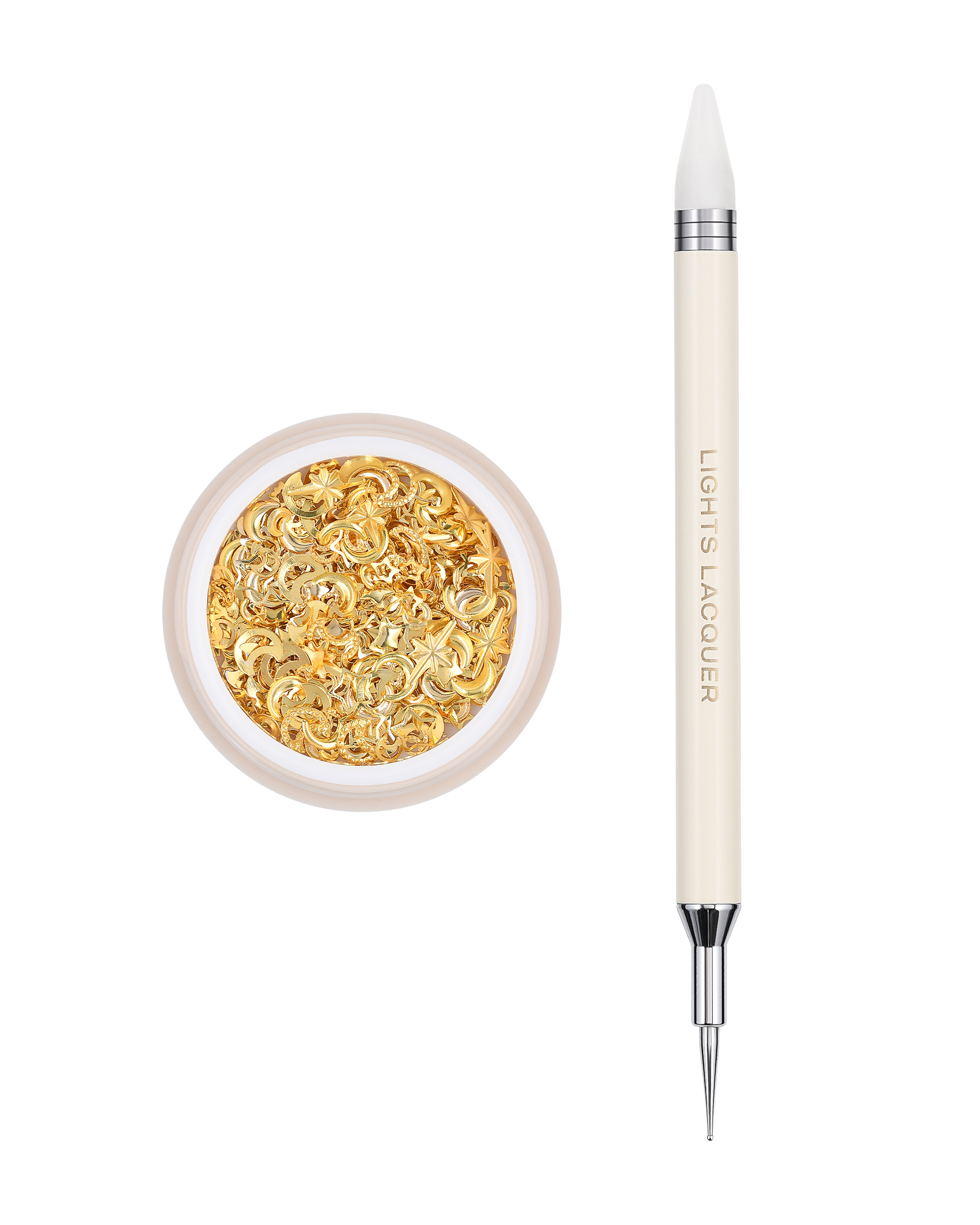 Gold Celestial Charms + Wax Pen Duo Lights Lacquer