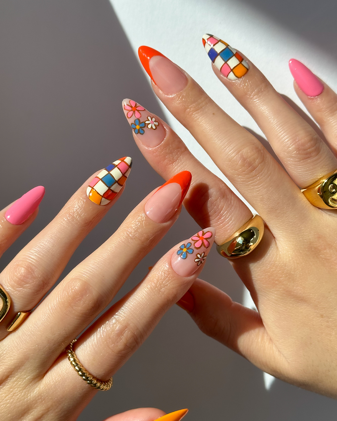 Groovy Mix & Match Nails