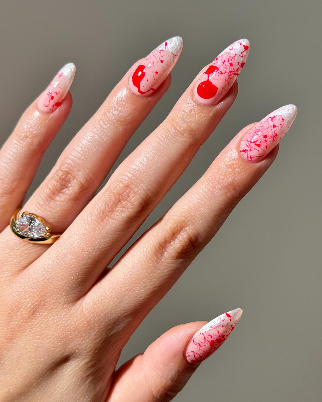 Blood Splatter Nails