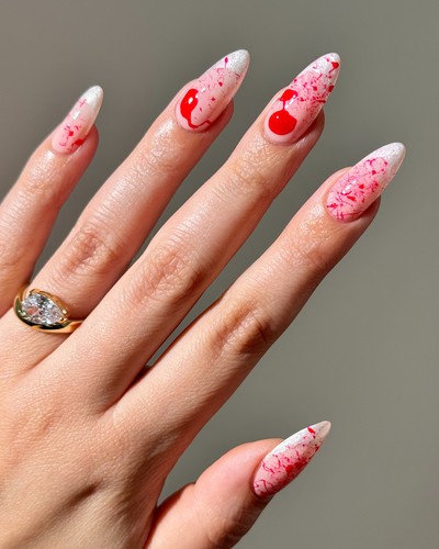 Blood Splatter Nails