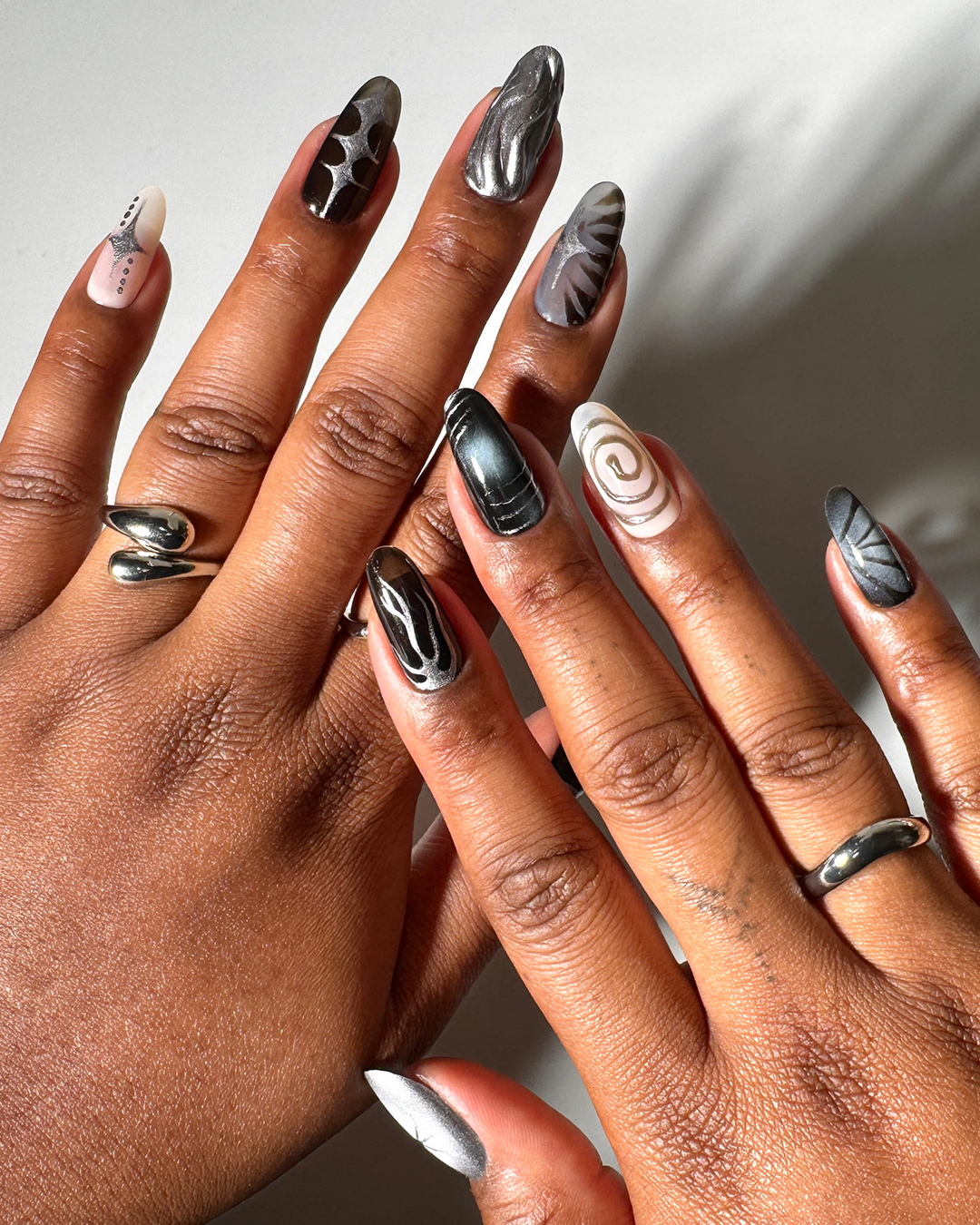 Cyber Chrome Nails