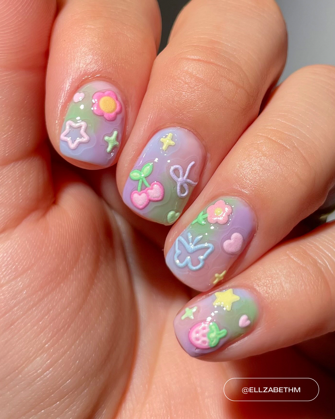 3D Puffy Marshmallow Nail Stickers