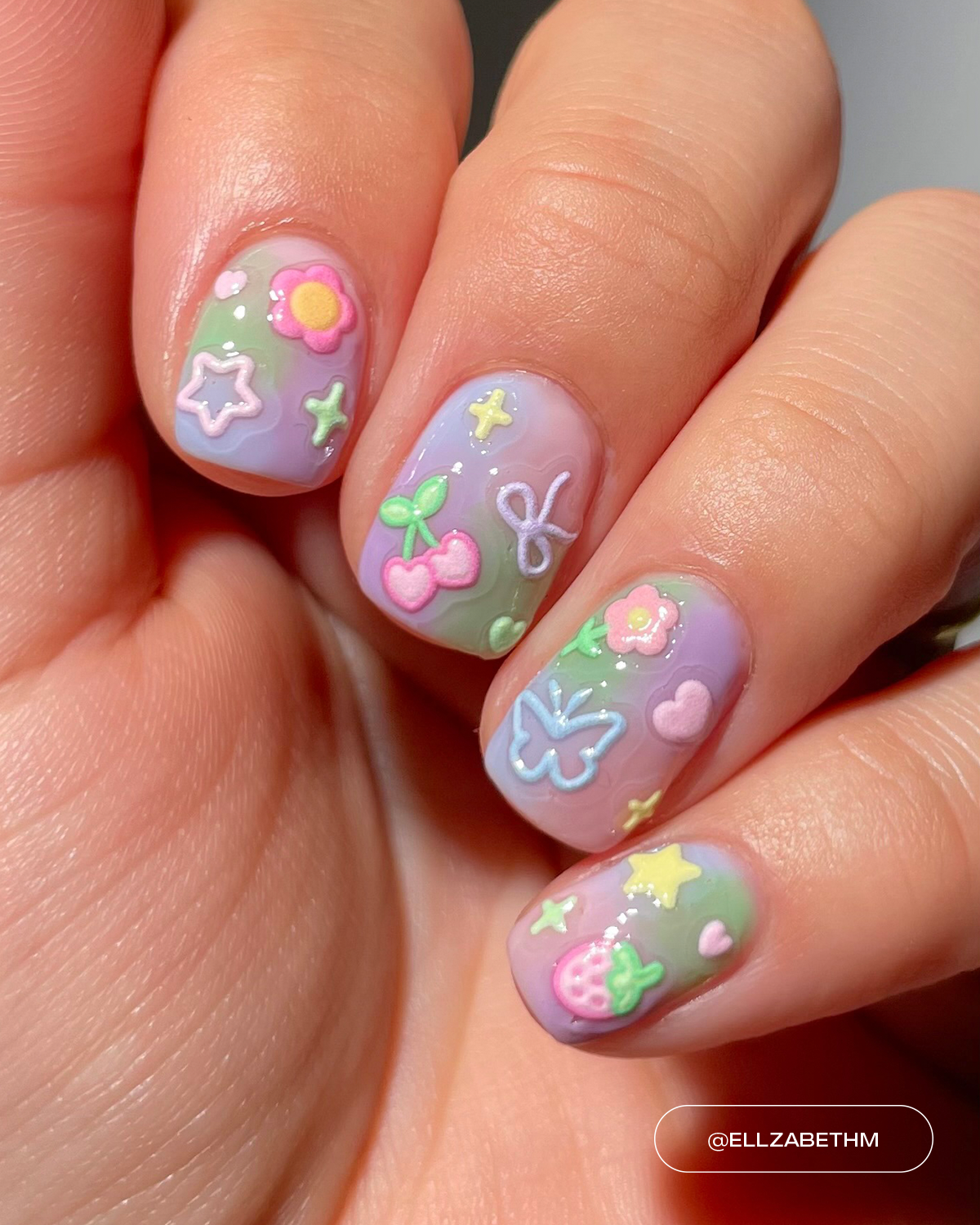 Marshmallow Puffy Nail Stickers