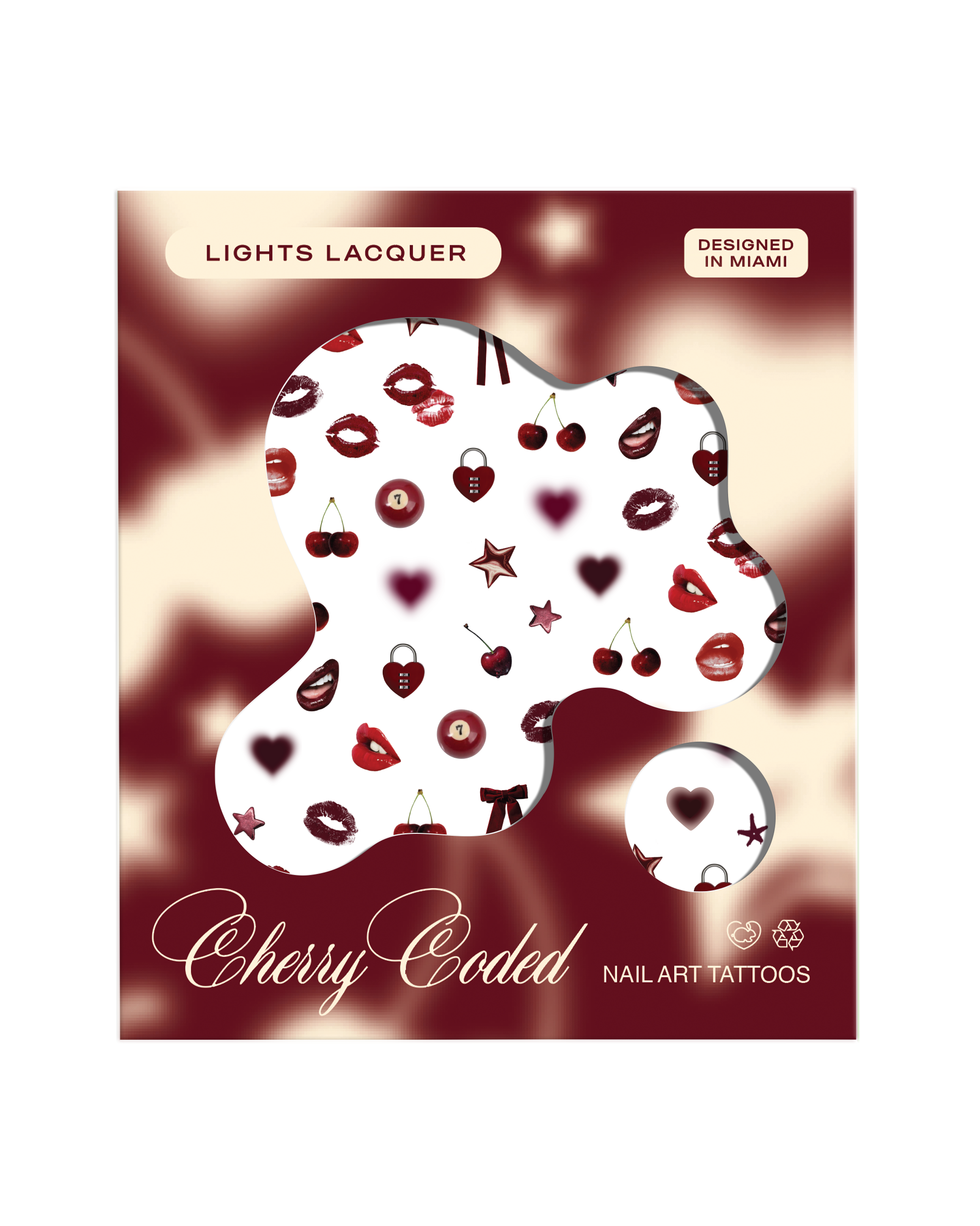 Cherry Coded Nail Tattoos