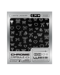 3D Chrome Heart Breaker Nail Stickers