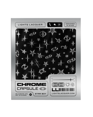 3D Chrome Star Boy Nail Stickers