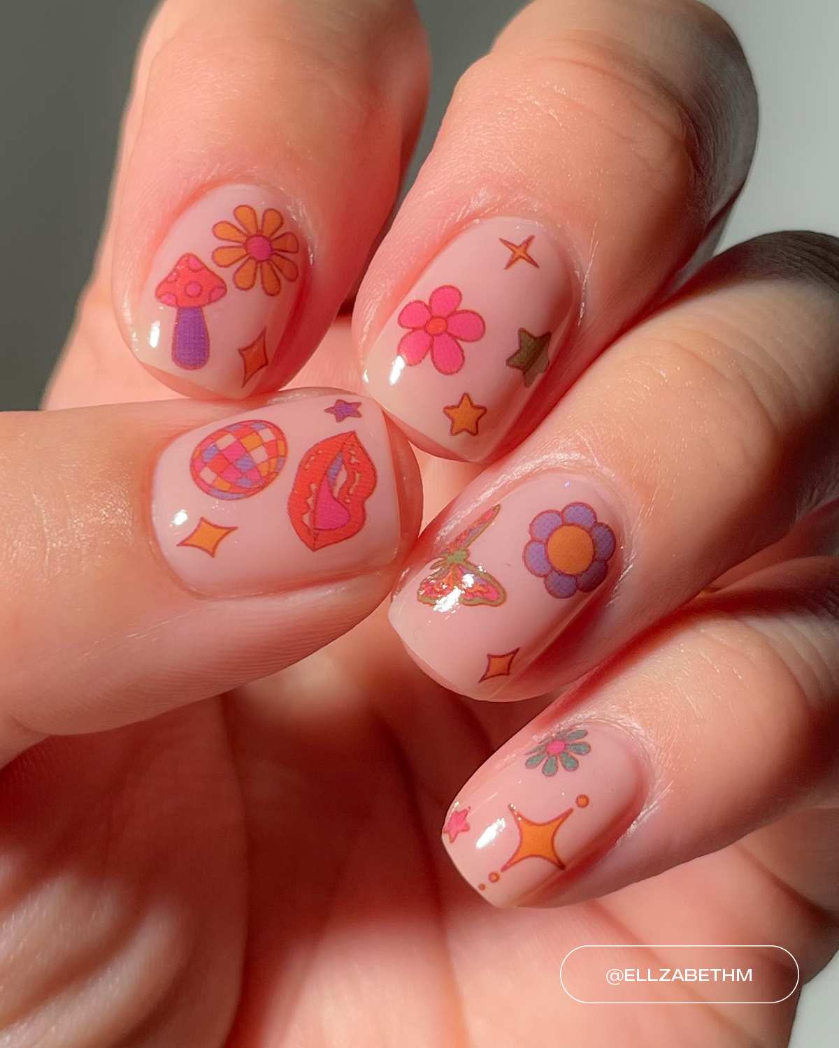 Flower Power Nail Tattoos