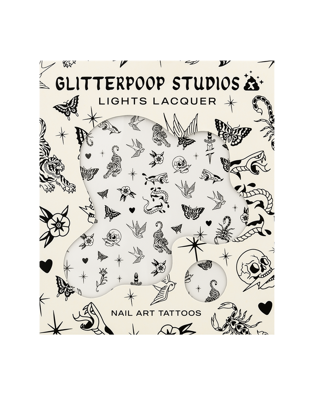 Black Ink Nail Tattoos