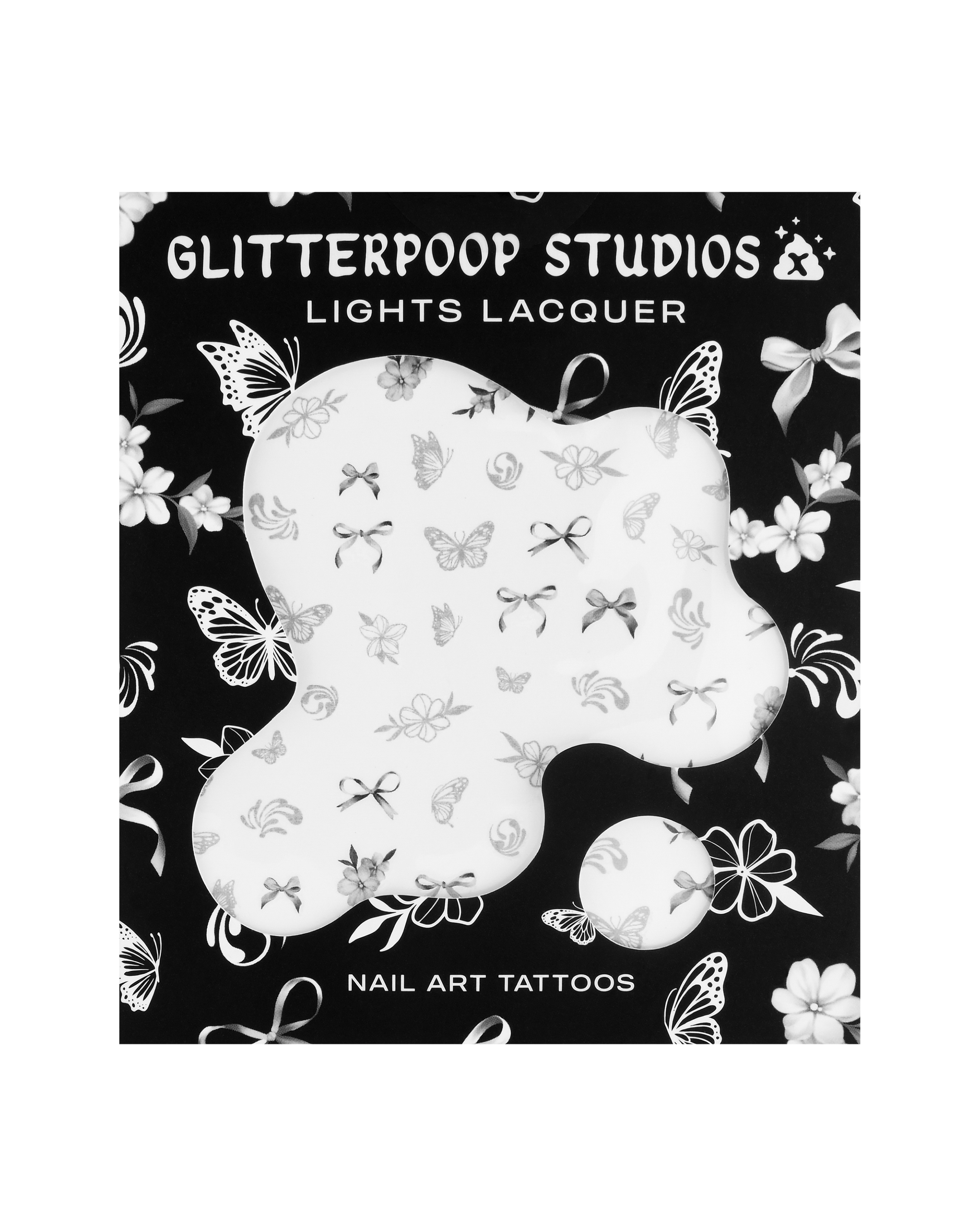 Grey Ink Nail Tattoos