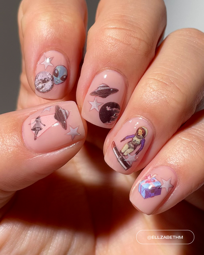 Space Age Nail Tattoos