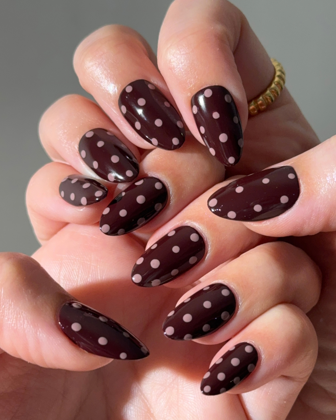 Quick Drying Cherry Cola & Blush Mani Set